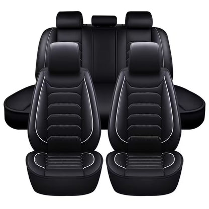 5-Seat Full Set Faux Leather Car Seat Covers, Waterproof All-Weather Seat Protectors with Soft Foam Padding for Cars, Trucks, Sedans & SUVs