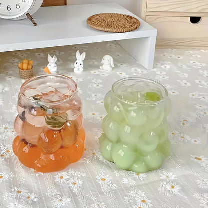 6-Piece 350ML Grape-Shaped Glass Cup Set