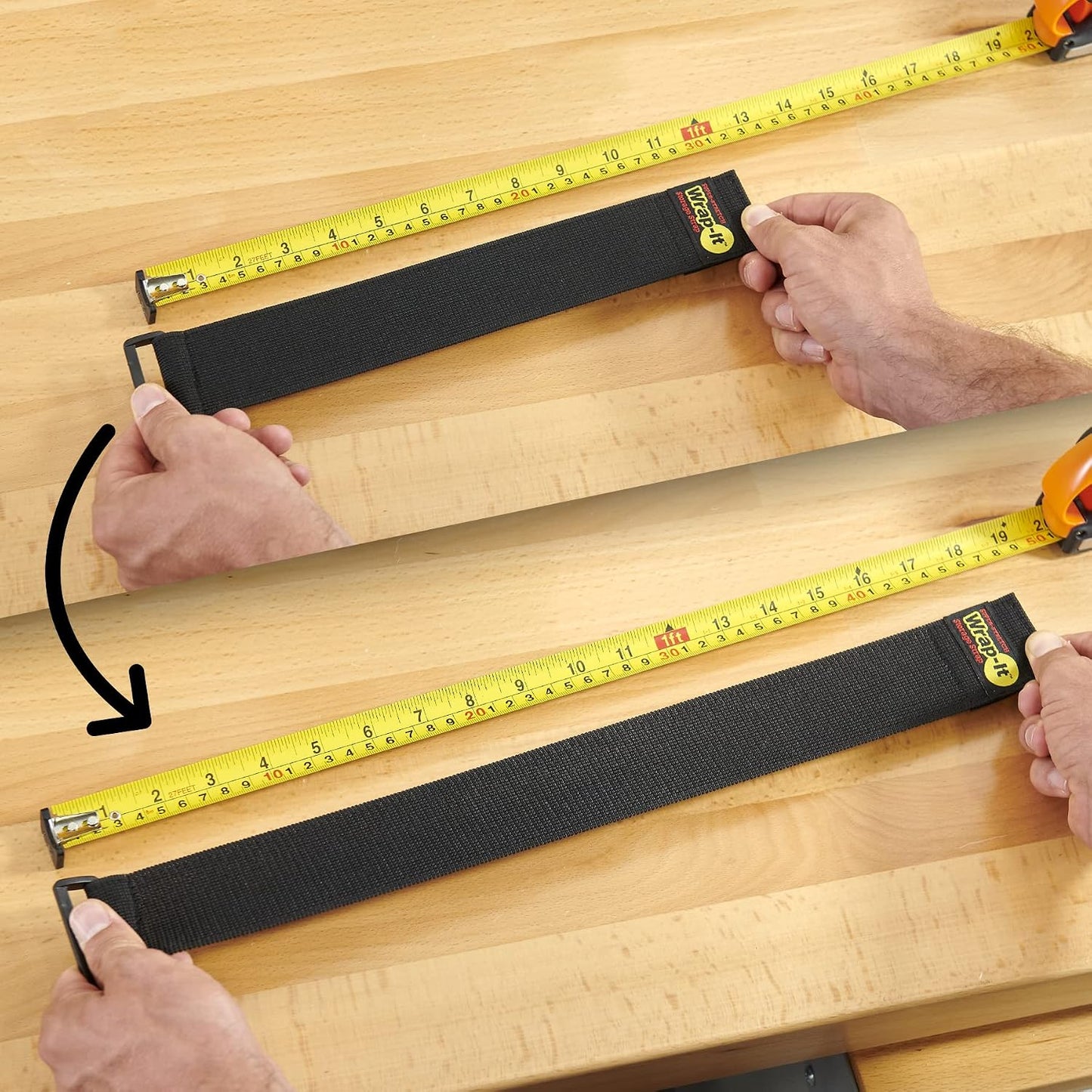 Super-Stretch  Straps, 9" (10 Pack) - Elastic Hook and Loop Cinch Straps - Extension Cord Organizer, Hose Strap, Cable Straps, Tool Strap, Cord Wrap, Cord Keeper and Cable Storage