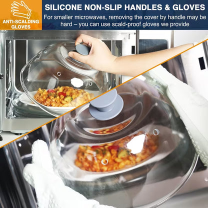 High-Temperature Splash-Proof Glass Microwave Lid