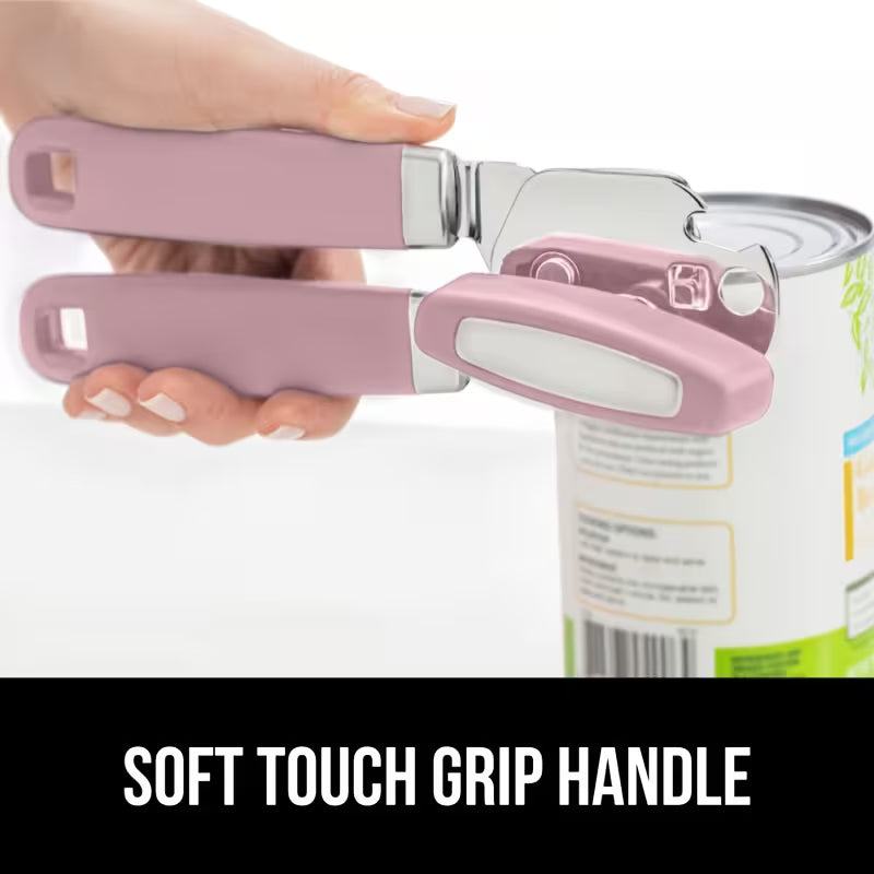 2-Piece Pink Stainless Steel Manual Can Opener Set