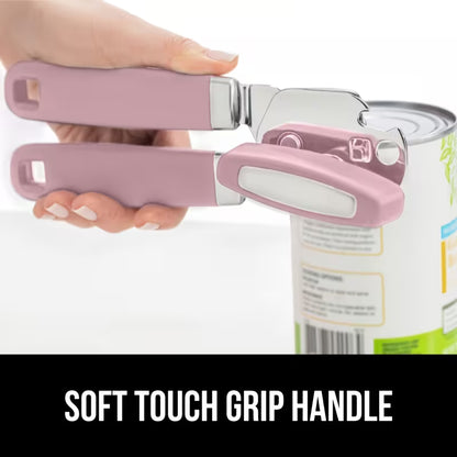 2-Piece Pink Stainless Steel Manual Can Opener Set