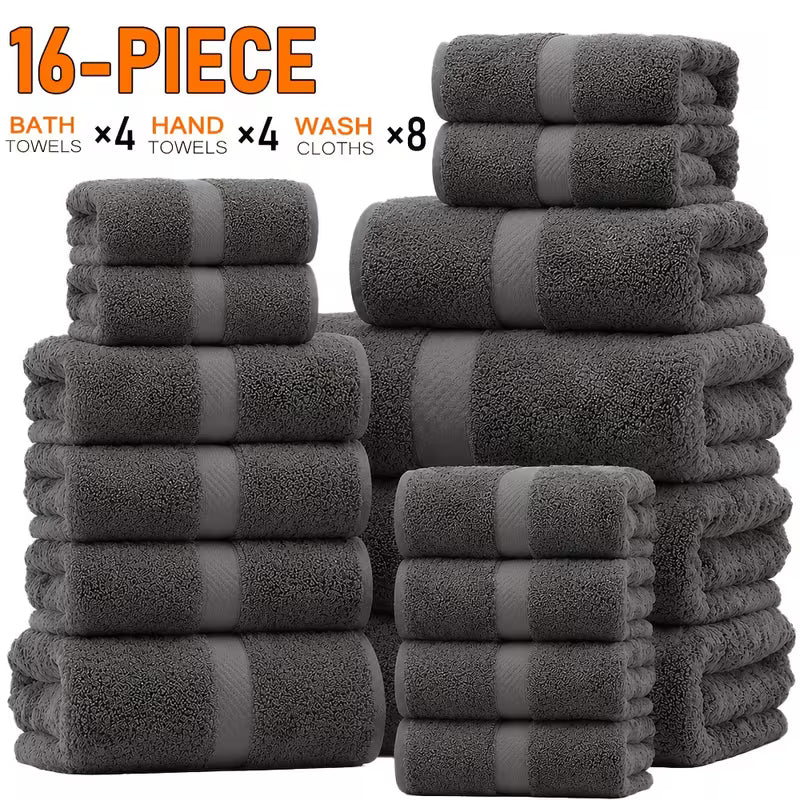 22-Piece Cotton Blend Bathroom Towel Set – Soft, Absorbent Bath, Hand Towels & Washcloths