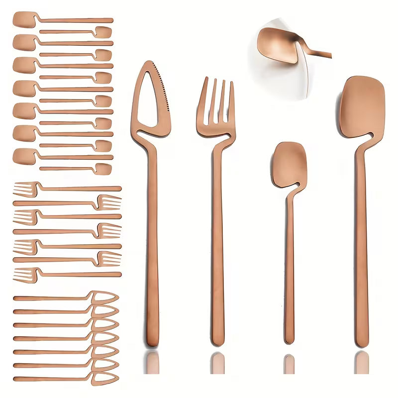 32-Piece Stainless Steel Cutlery Set for 8