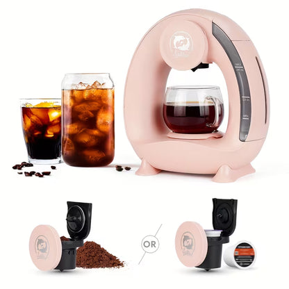 2-in-1 Single-Serve Coffee Maker – Mini Coffee Machine for K-Cup Pods & Ground Coffee