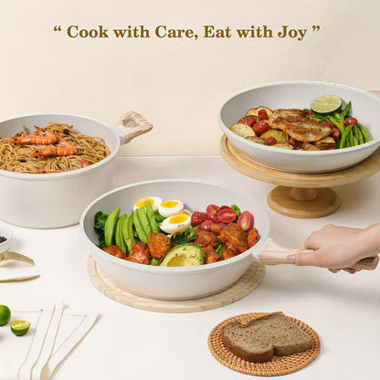 12-Piece Non-Stick Granite Cookware Set – Complete Pots & Pans Set