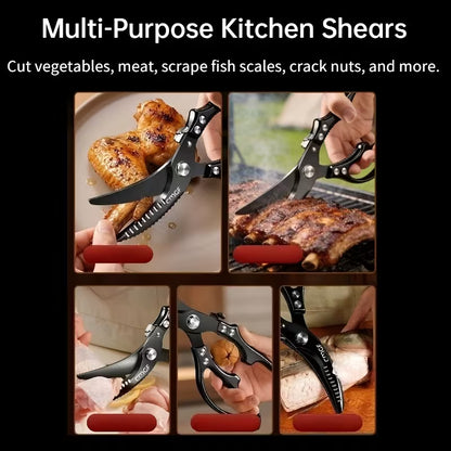 Professional Stainless Steel Kitchen Shears – Heavy-Duty Chef Scissors with Non-Slip Handle