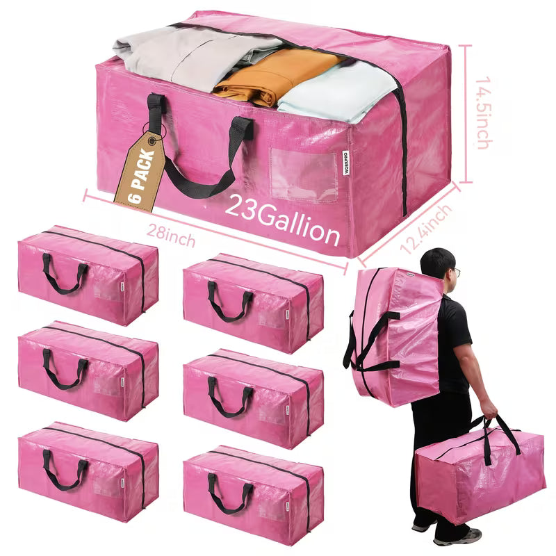 6-Pack Extra Large Moving & Storage Bags
