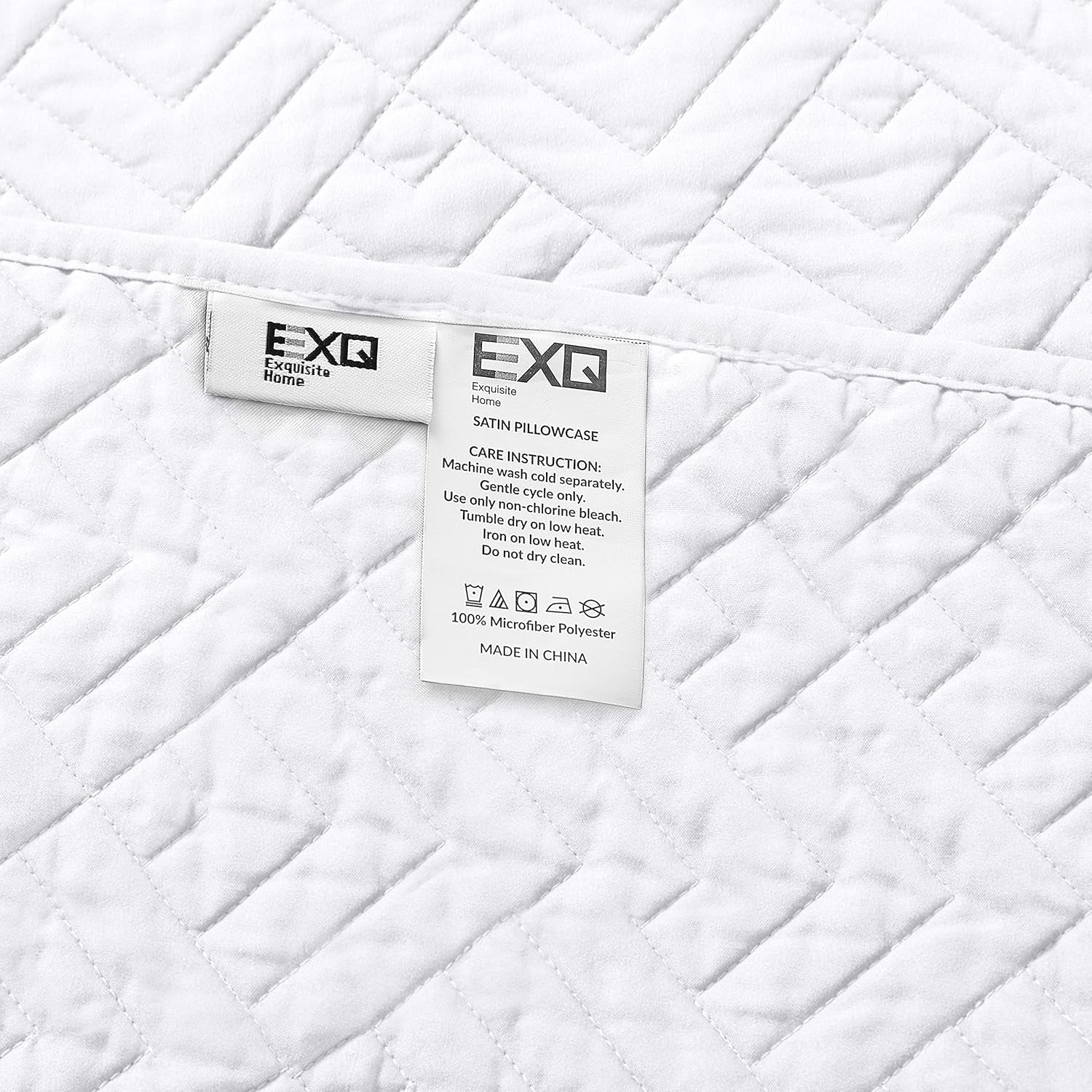 Quilt Set Queen Size Summer Squares Pattern White Bedspread