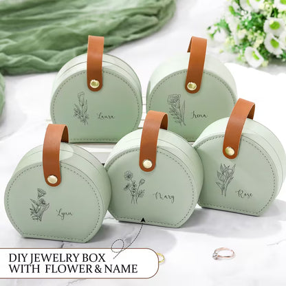 24-Pack Mini Travel Jewelry Cases, Small Leather Jewelry Storage Boxes for Earrings, Rings and Accessories, Compact Organizer Gift Boxes for Bridesmaids, Weddings and Travel