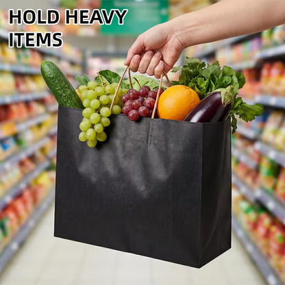 110-Piece Halloween Black Paper Gift Bags with Handles