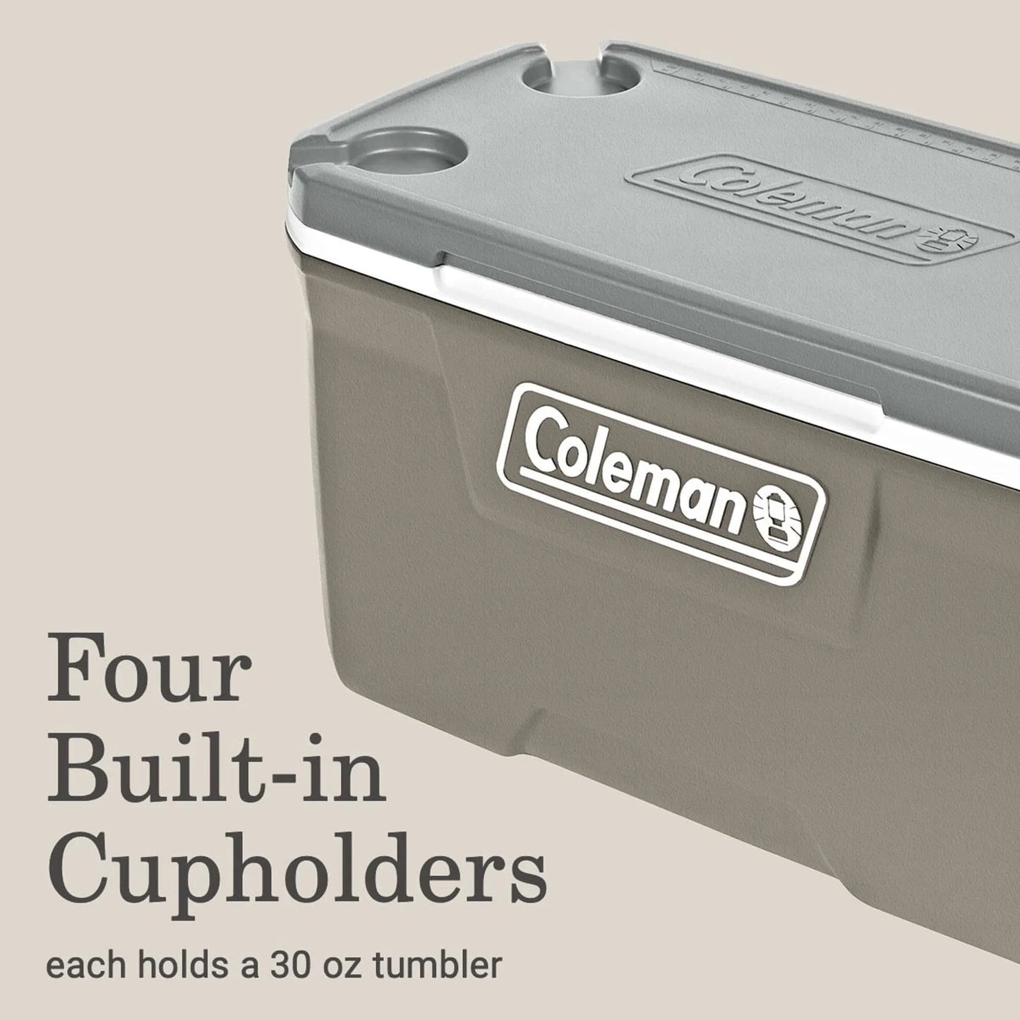 Classic 70 QT Hard-Sided Ice Chest Cooler, Silver Ash