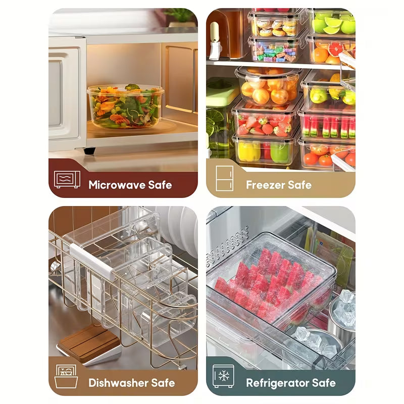 60-Piece Food Storage Container Set with Lids – BPA-Free Reusable Kitchen & Pantry Organization Containers with Labels & Marker