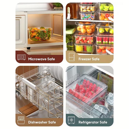 60-Piece Food Storage Container Set with Lids – BPA-Free Reusable Kitchen & Pantry Organization Containers with Labels & Marker