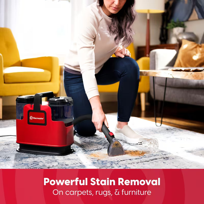 Portable Carpet & Upholstery Spot Cleaner – 15KPa Powerful Suction with Versatile Cleaning Tools