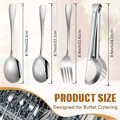 19-Piece Stainless Steel Serving Flatware Set