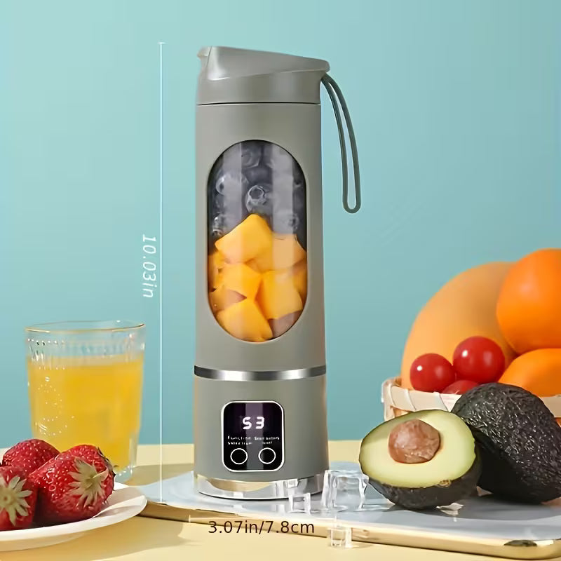 Portable USB Rechargeable Blender – Personal Mini Juicer for Fruits & Vegetables, 10–16.91 oz
