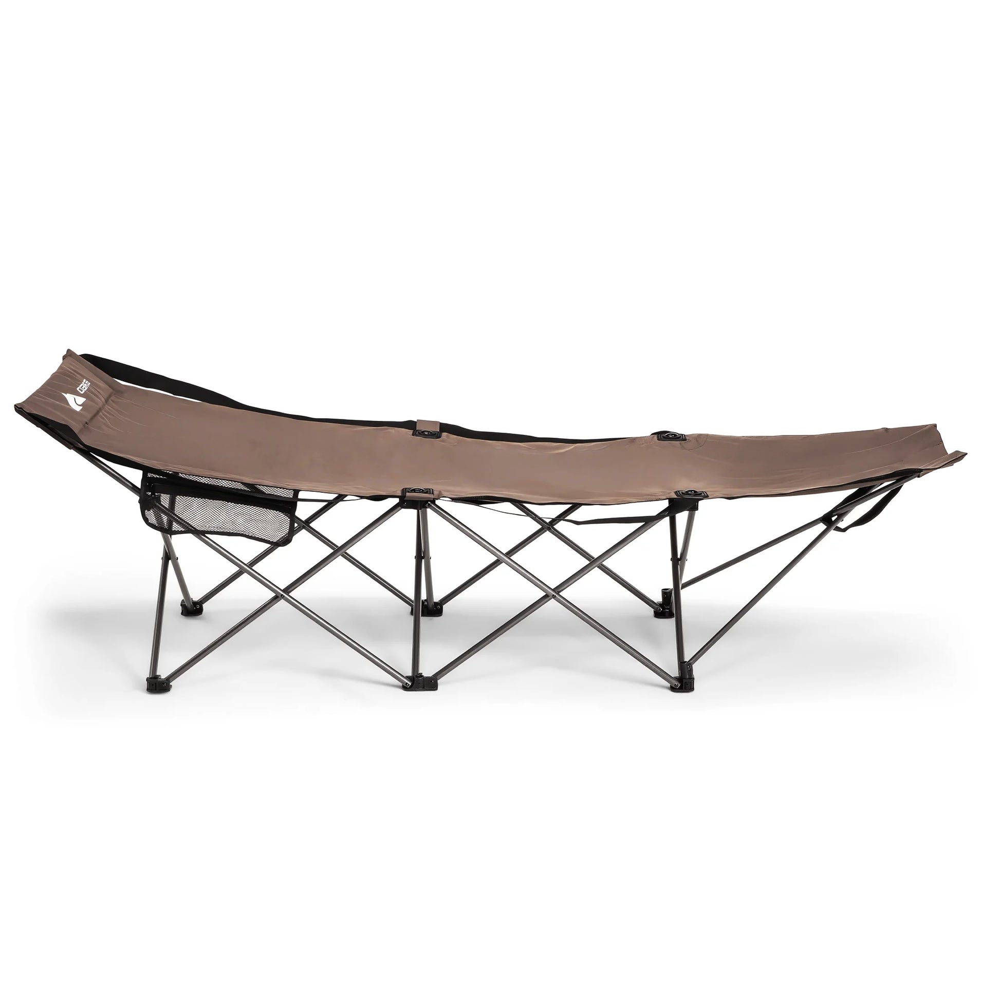 Adult Collapsible Camping Cot, Beige, 73.2 in X 23.2 In