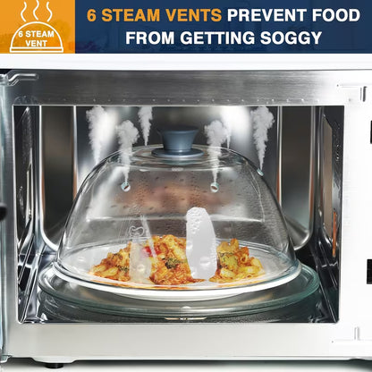 High-Temperature Splash-Proof Glass Microwave Lid