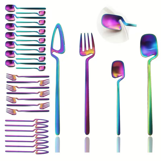 32-Piece Stainless Steel Cutlery Set for 8