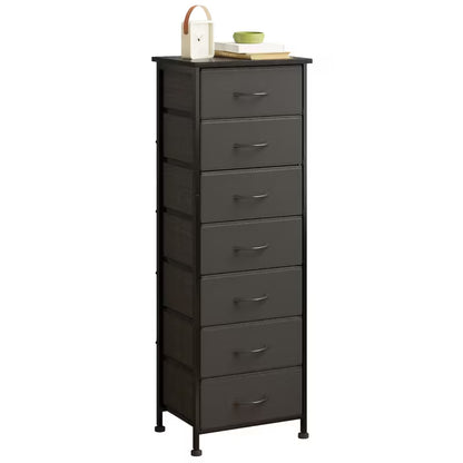 Tall Dresser with 6/7 Fabric Drawers – 41–47 Inch Storage Organizer for Bedroom, Closet & Entryway