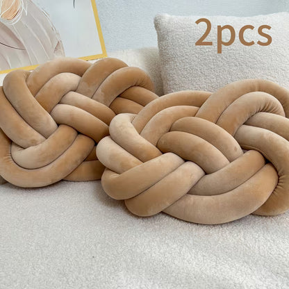 2-Piece Geometric Decorative Throw Pillow Set – Soft Plush Washable Accent Pillows for Home Décor