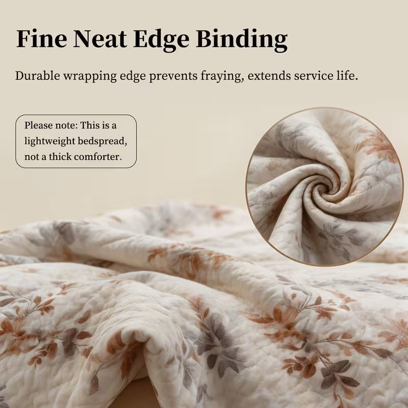 9-Piece Orange Leaf Print Bedding Set with Matching Curtains – Machine-Washable Polyester
