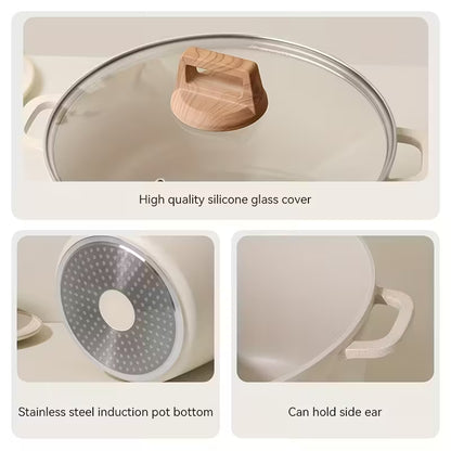 10.5 Qt Large Capacity Non-Stick Stock Pot – Induction & All Stovetops Compatible