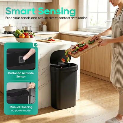 50L Touchless Motion Sensor Trash Can