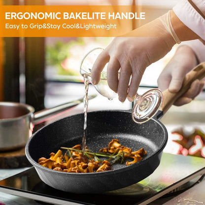 Frying Pans Nonstick, Induction Granite Skillet Pans