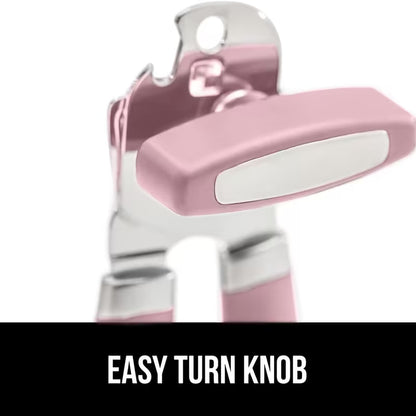 2-Piece Pink Stainless Steel Manual Can Opener Set
