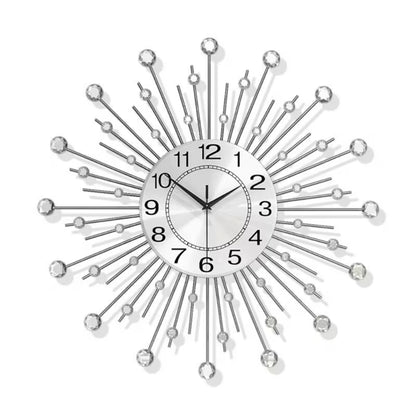 24-Inch Modern Metal Wall Clock – Silent Non-Ticking Decorative Clock