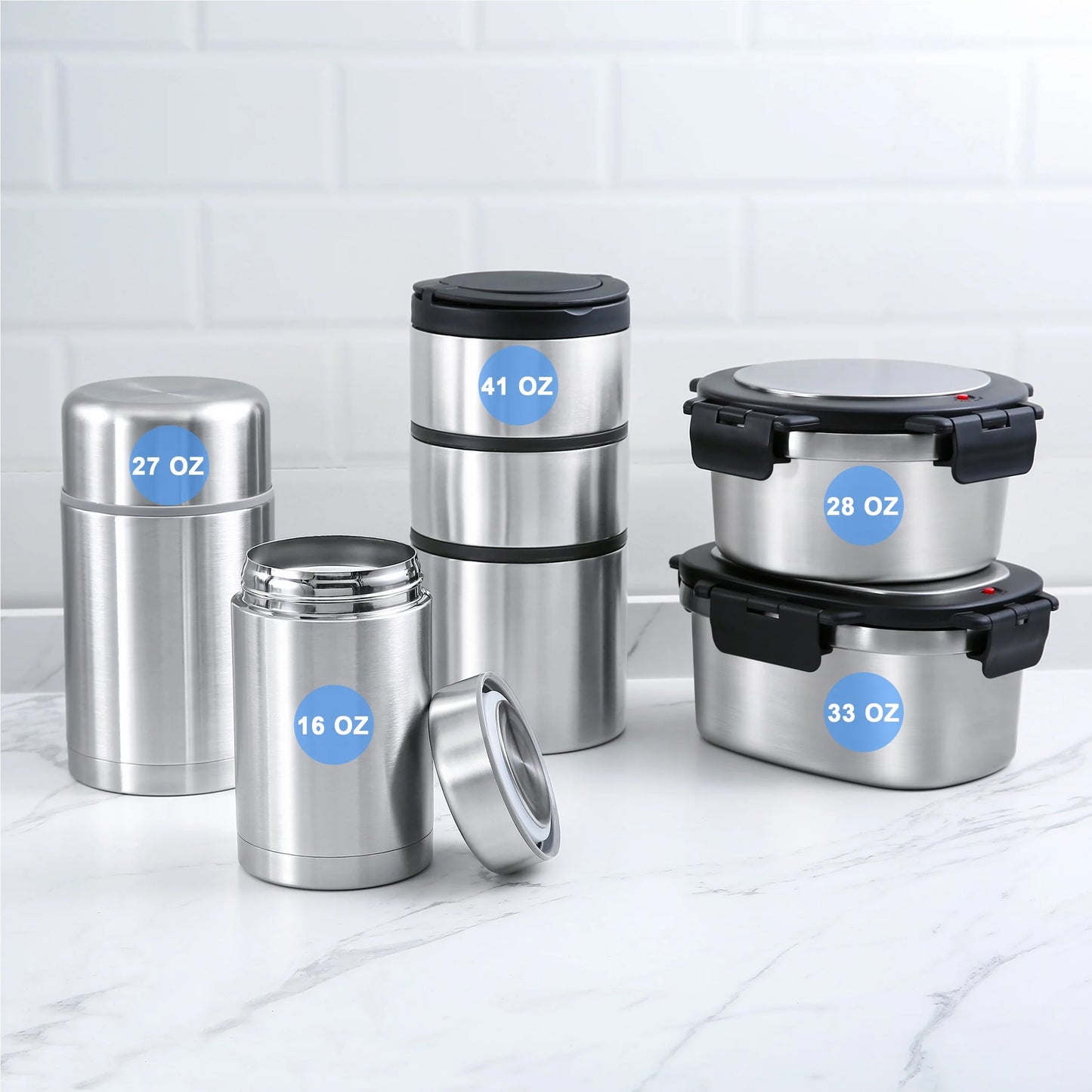 33 Oz Insulated Stainless Steel Food Storage Container Lunch Box with Lid