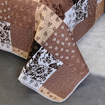 3-Piece Quilted Bedspread Set with Matching Pillow Shams