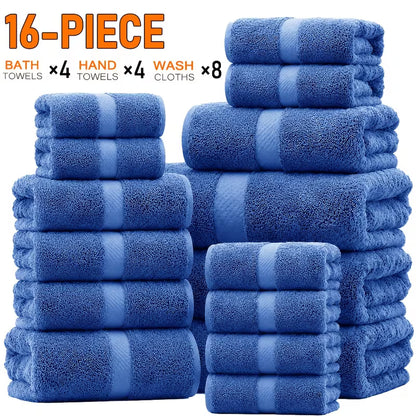 22-Piece Cotton Blend Bathroom Towel Set – Soft, Absorbent Bath, Hand Towels & Washcloths