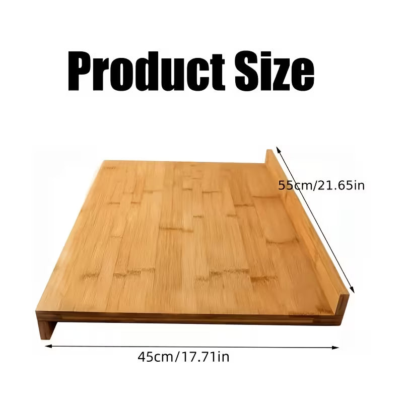 Bamboo Over-the-Sink Cutting Board – Reversible Pastry & Food Prep Board, 21.65 × 15.75 Inches