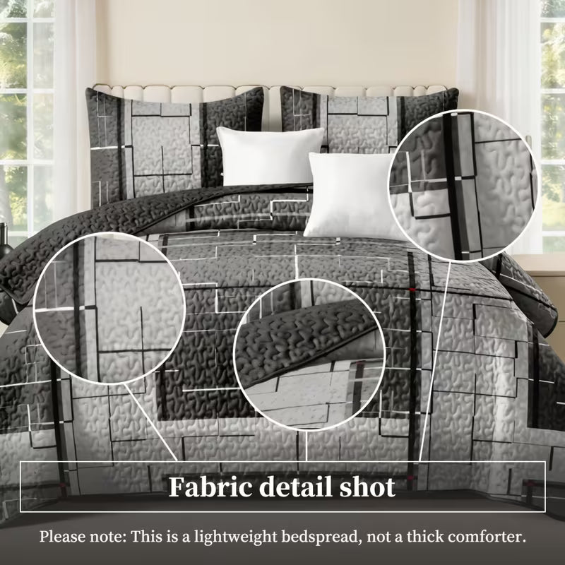 9-Piece Grey Bedding Set with Matching Curtains – Queen, King & California King Sizes