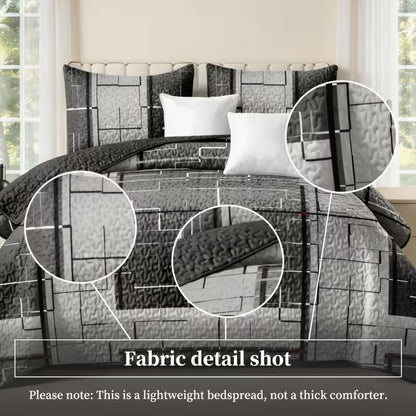 9-Piece Grey Bedding Set with Matching Curtains – Queen, King & California King Sizes