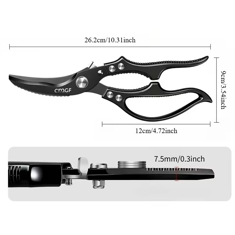 Professional Stainless Steel Kitchen Shears – Heavy-Duty Chef Scissors with Non-Slip Handle