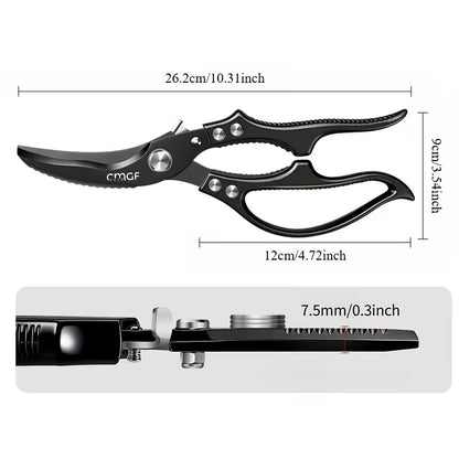 Professional Stainless Steel Kitchen Shears – Heavy-Duty Chef Scissors with Non-Slip Handle