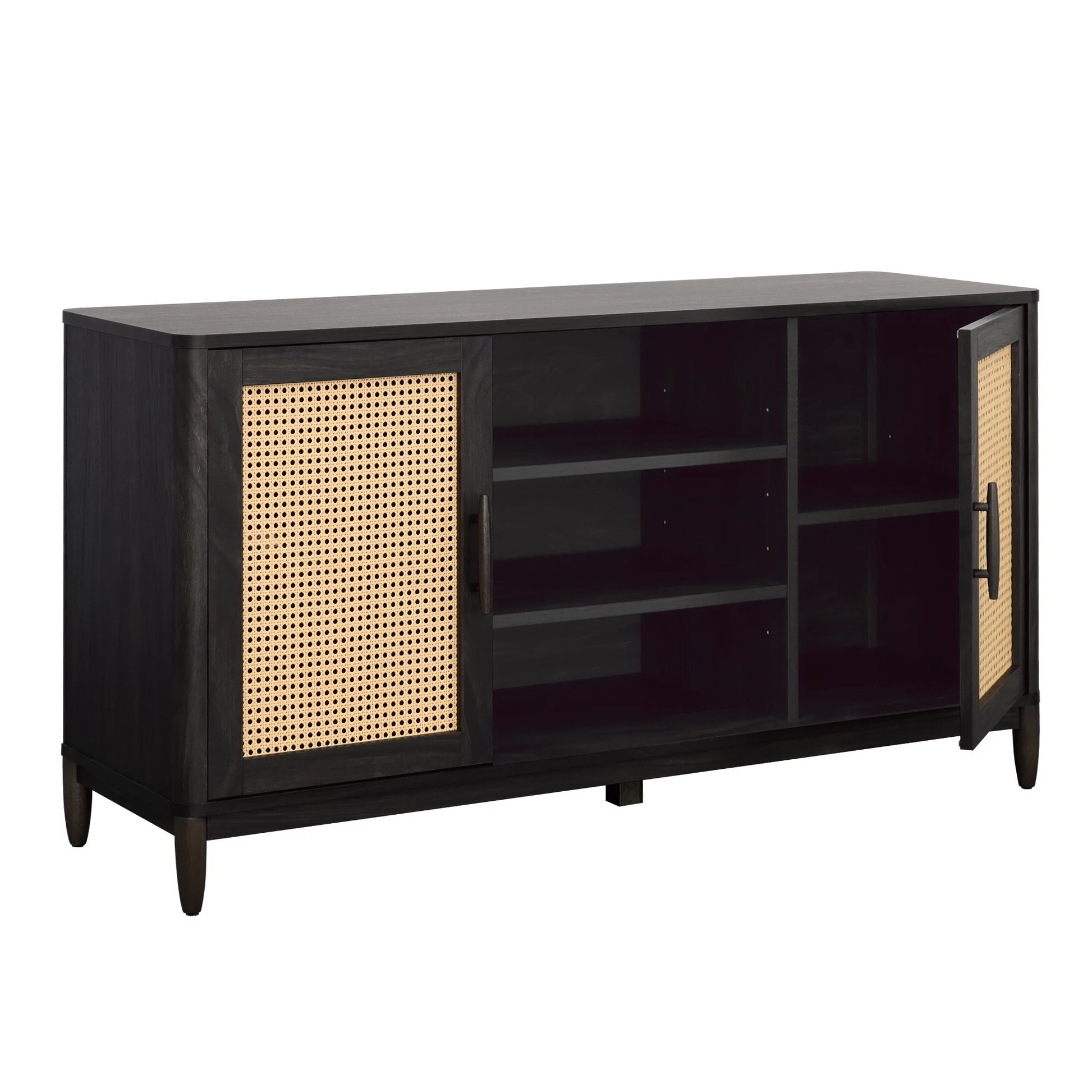 Springwood Cane TV Stand for Tvs up to 65 In, Charcoal