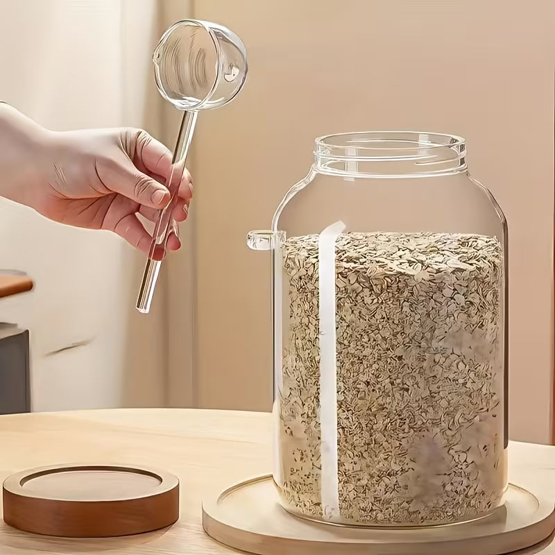 3-Piece 3800ML High Borosilicate Glass Storage Jar Set