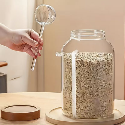 3-Piece 3800ML High Borosilicate Glass Storage Jar Set