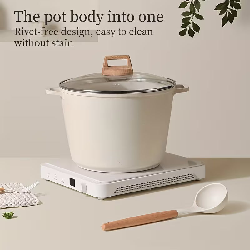 10.5 Qt Large Capacity Non-Stick Stock Pot – Induction & All Stovetops Compatible