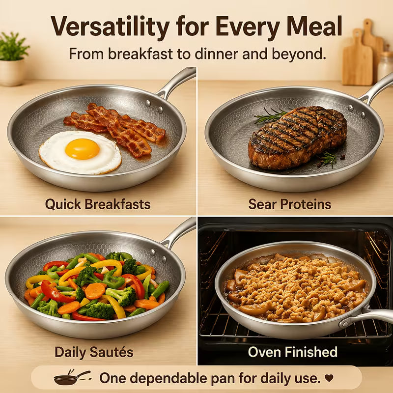 12-Inch Premium Titanium Frying Pan with Lid