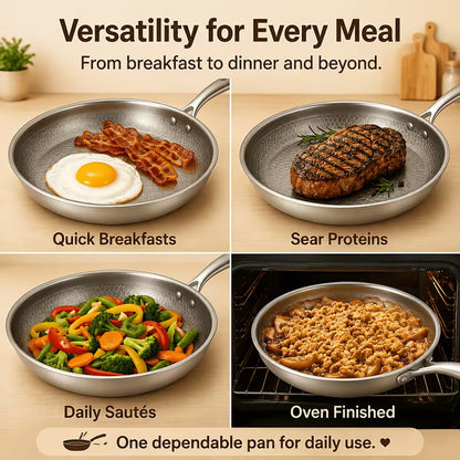 12-Inch Premium Titanium Frying Pan with Lid