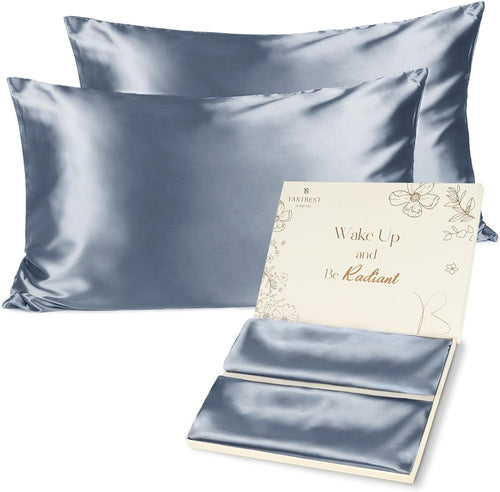 2 Pack Satin Pillowcase, for Hair and Skin with Zipper