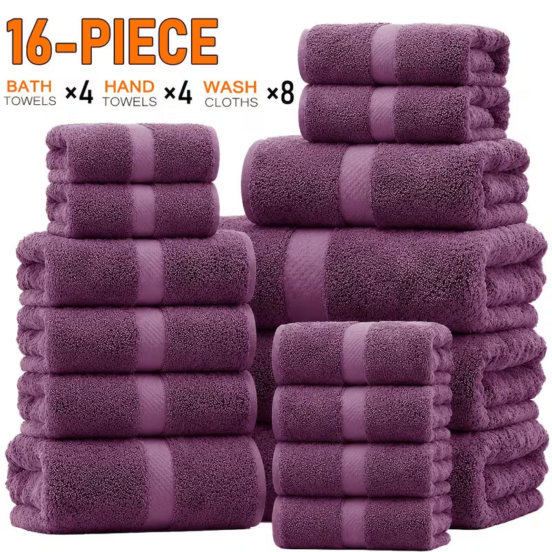 22-Piece Cotton Blend Bathroom Towel Set – Soft, Absorbent Bath, Hand Towels & Washcloths