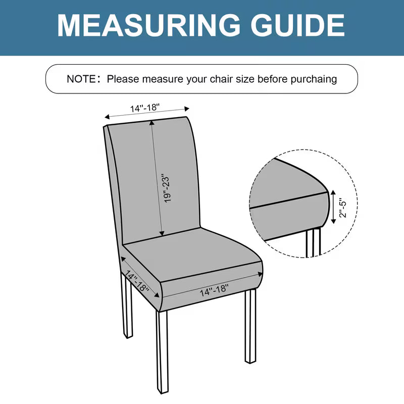 6-Piece Stretchy Jacquard Dining Chair Slipcover Set