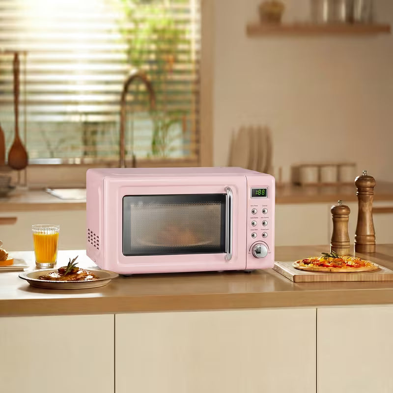 20L 700W Compact Retro Microwave Oven